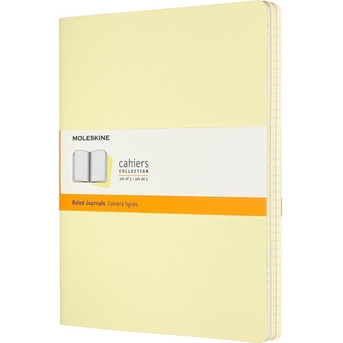 Блокнот MOLESKINE Cahier Journal XLarge, нелинованный, нежно-жёлтый (3 шт.) CH023M23